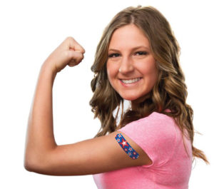 Girl with bandaid