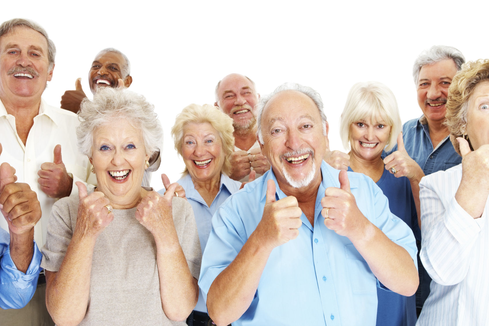 happy group of senior citizens