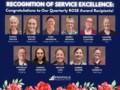 Knoxville Hospital & Clinics Recognizes Quarterly ROSE Award Recipients