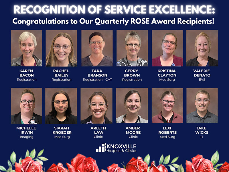 Knoxville Hospital & Clinics Recognizes Quarterly ROSE Award Recipients
